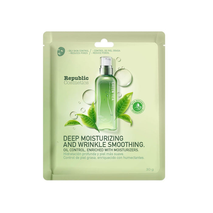 Republic Cosmetics Organic green tea and hyaluronic acid facial mask
