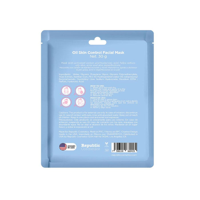 Republic Cosmetics Hyaluronic acid and black charcoal facial mask