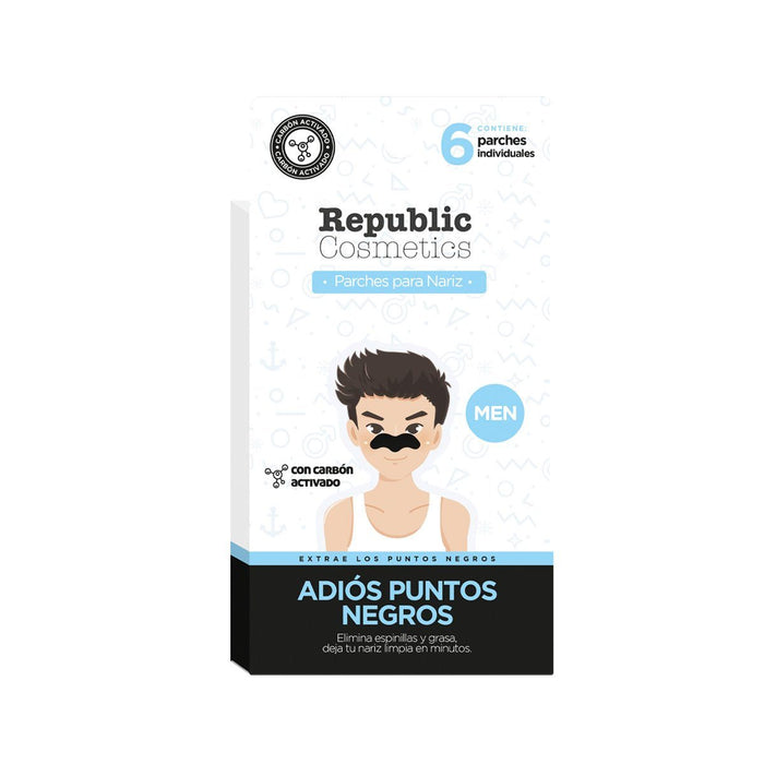 Republic Cosmetics Blackhead Nose Strips With Activated Charcoal for men 6 pcs