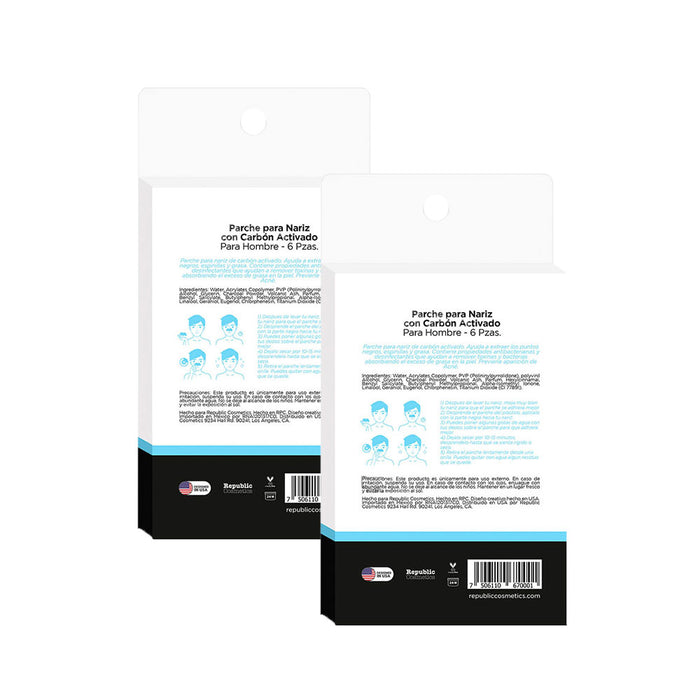 Republic Cosmetics 2 boxes of Blackhead Nose Strips with Activated Charcoal for Men