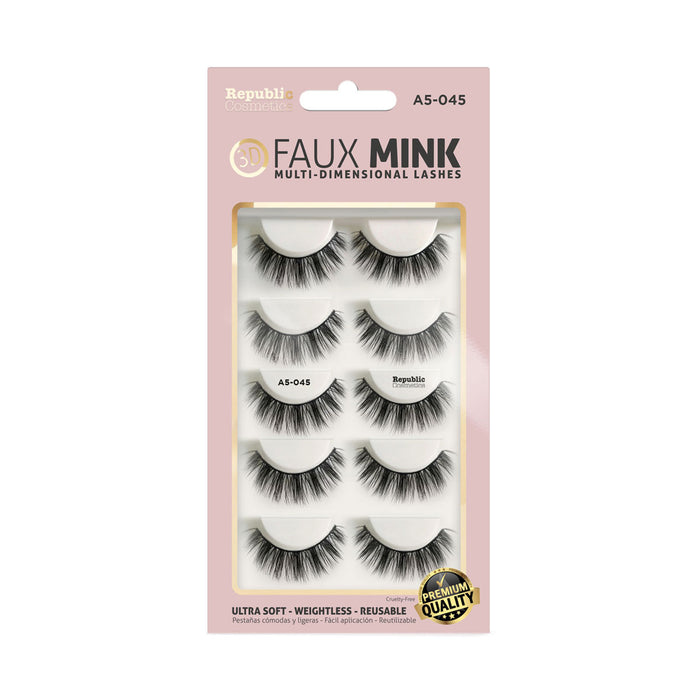 Republic Cosmetics 3D FAUX MINK Pack 5 pairs Model A5-045
