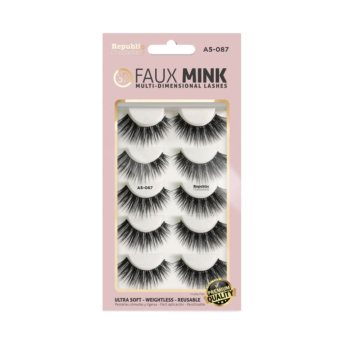 Republic Cosmetics 3D FAUX MINK Pack 5 pairs Model A5-087