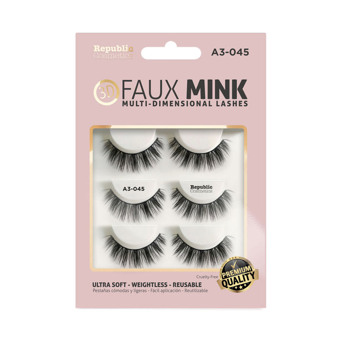 Republic Cosmetics 3D FAUX MINK Pack 3 pairs Model A3-045