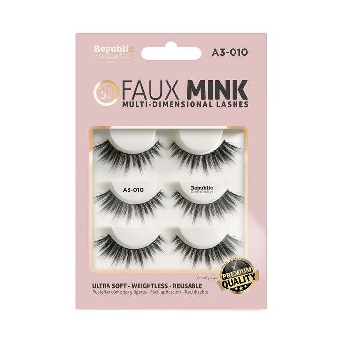 Republic Cosmetics 3D FAUX MINK Pack 3 pairs Model A3-010