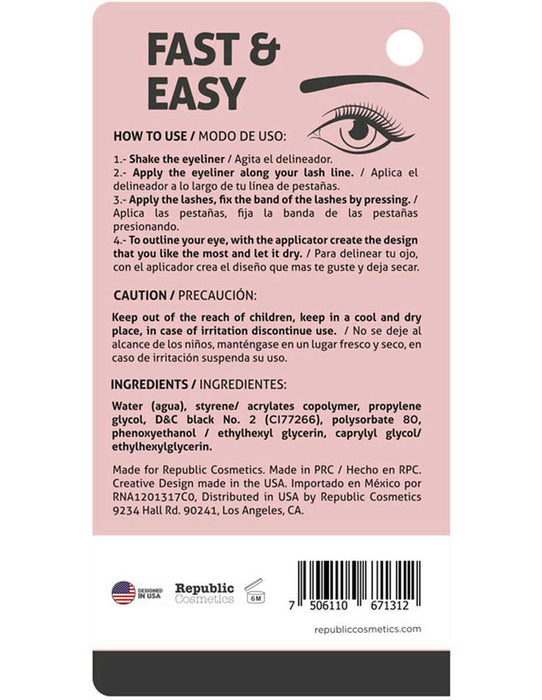 Republic Cosmetics "Glue + Eyeliner" Delineador con adhesivo para pestañas Pegamento Republic Cosmetics
