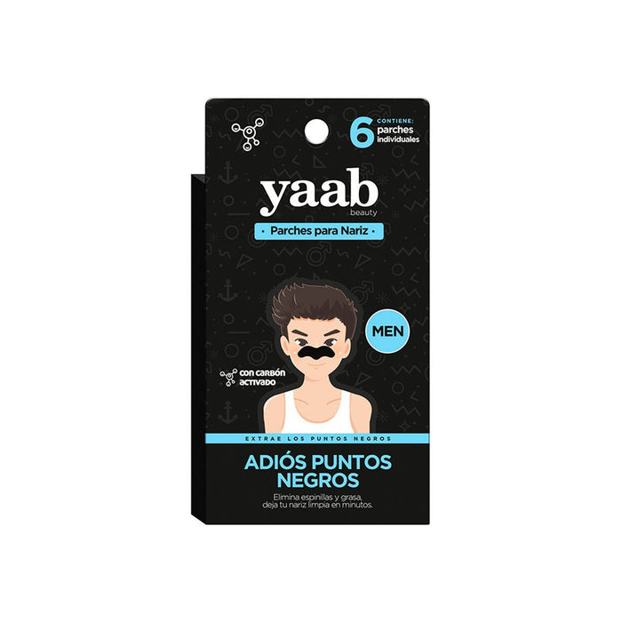 Yaab Beauty Blackhead Nose Strips With Activated Charcoal for men 6 pcs