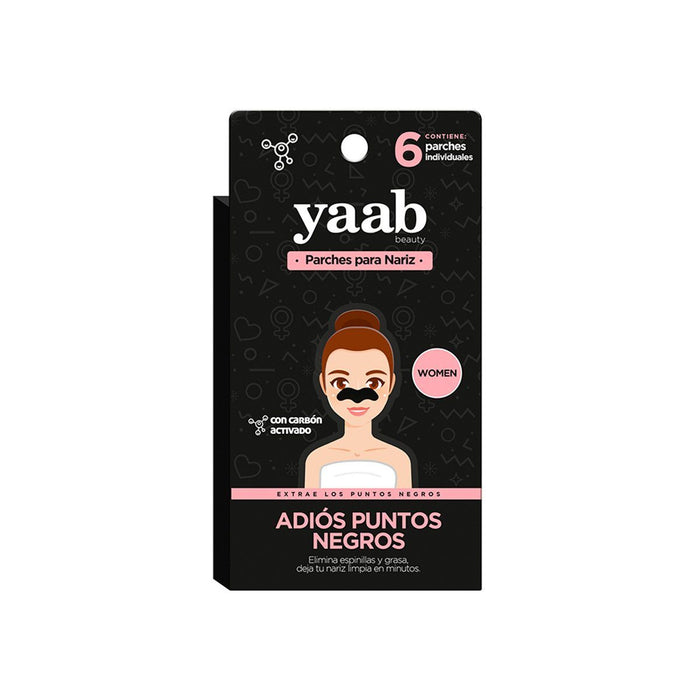 Yaab Beauty Blackhead Nose Strips With Activated Charcoal for woman 6 pcs