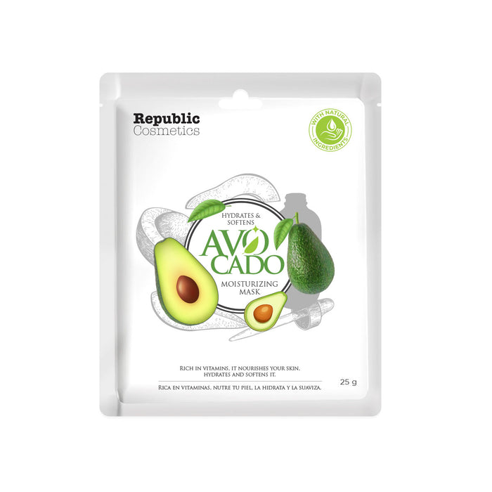 Republic Cosmetics Organic Avocado and vitamins facial mask Pack 6 pcs