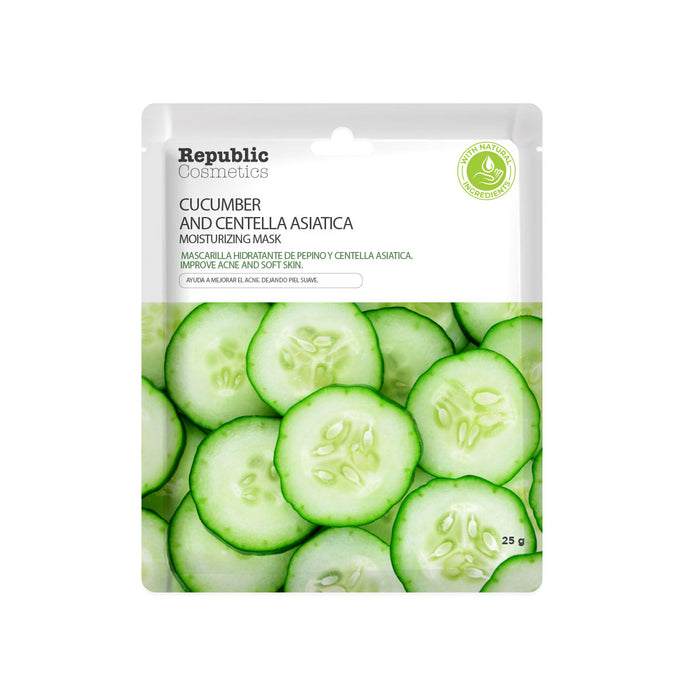 Republic Cosmetics Cucumber and centella asiatica Facial Mask Pack 6 pcs